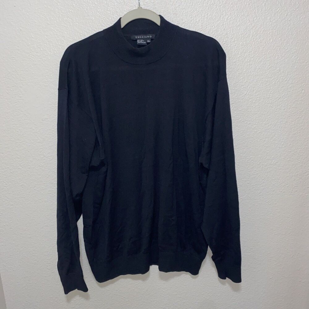 Tulliano Men’s Silk Blend Sweater Size XL Black
